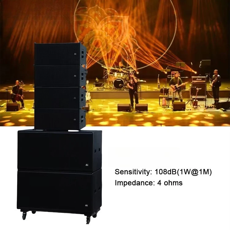 Professional Line Array  System Dual 10 Inch Line Array Speaker with Dual 18 Inch Subwoofer DJ Speaker Set for Concert Party
