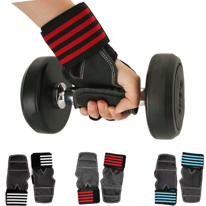 Weightlifting Training Weight Lifting Gloves, Wrist Support, Bar Grip, Barbell Straps, Hand Protection, 1Pair