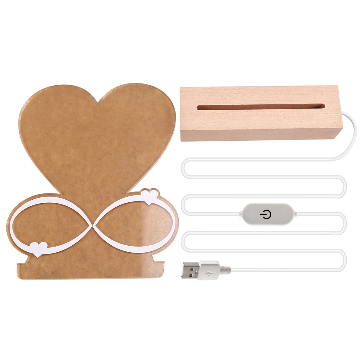 

A71P 3D акриловая фоторамка в форме сердца с ночником пара на годовщину Рождество персонализированный подарок