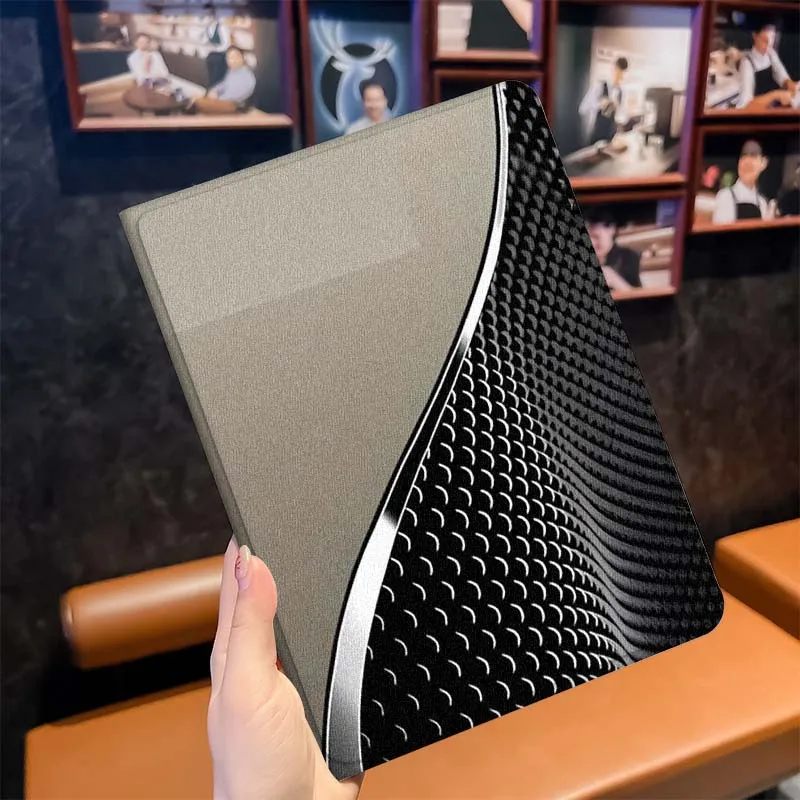 Capa para tablet com ilustração metálica para Samsung Galaxy Tab S7 S8 S9 S10 FE Plus Lite 11 12,4 13,1 polegadas