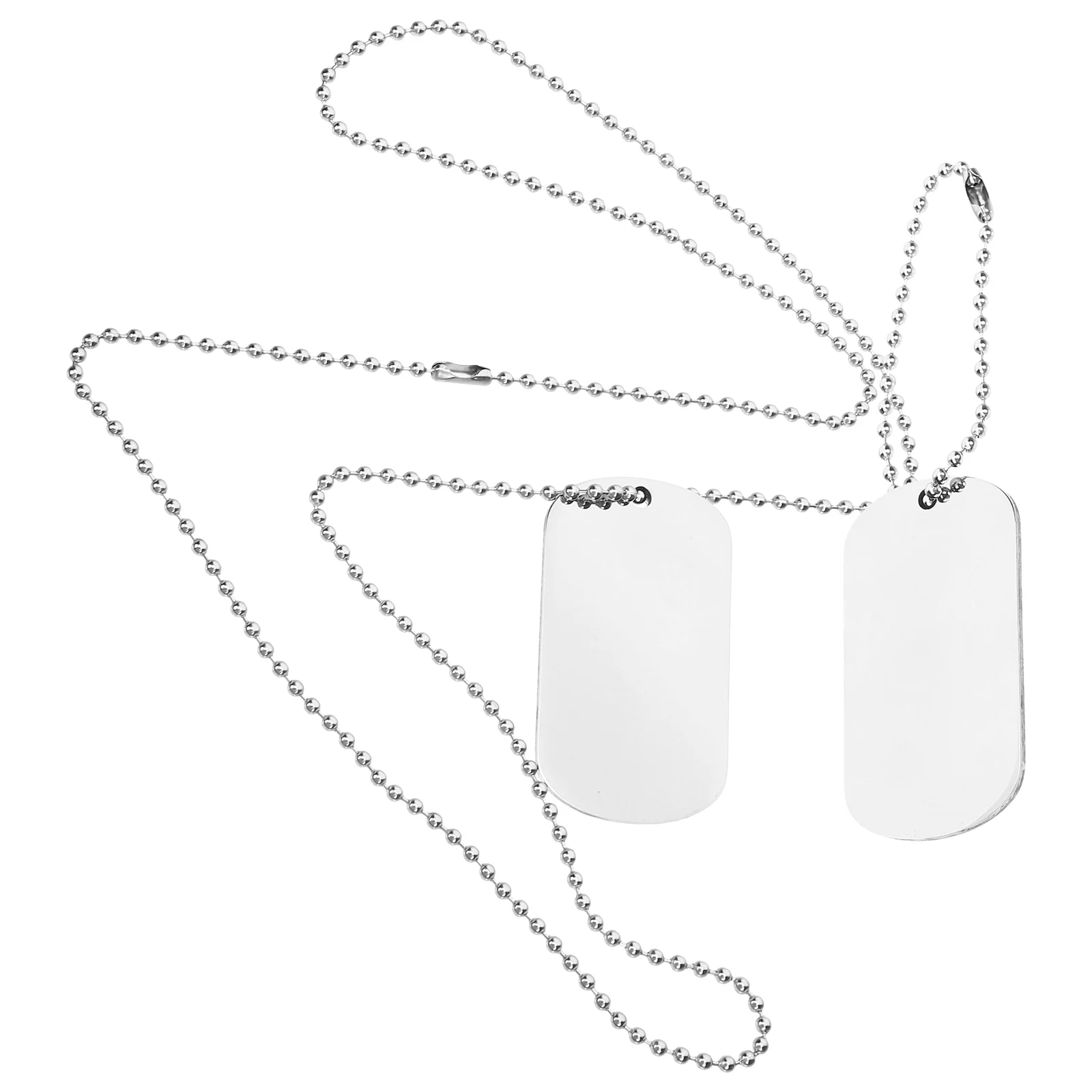 

Stainless Steel Necklace Round Corner Dog Tag Men Necklaces for Polished Plain