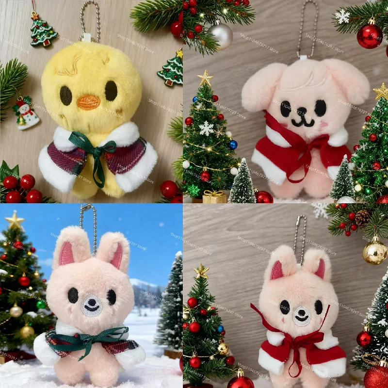

SKZOO Plush Keychain Stray Kids Christmas Party Plush Animal Doll DIY Cloak Plush Toy Doll Keychain Children's Toy Fan Gift