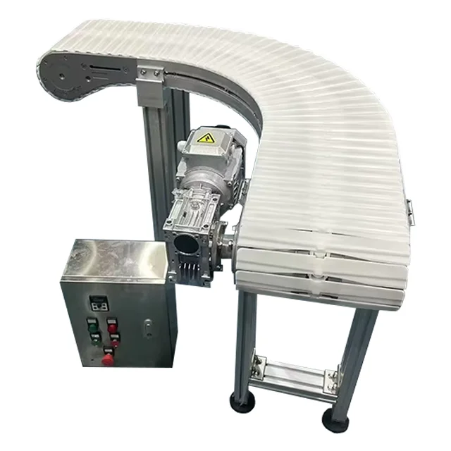 Custom Conveyor Chain Manufacturer Seamless Belt Conveyor Belt Machine Curved Straight Conveyor for Bottled Water Filling Line