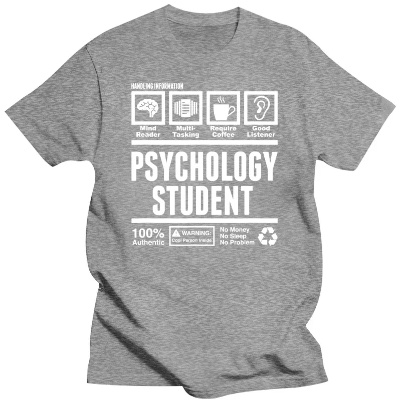 Funny Psychology Student Handling Information T Shirts Graphic Cotton Streetwear Short Sleeve Harajuku T-shirt Mens Clothing