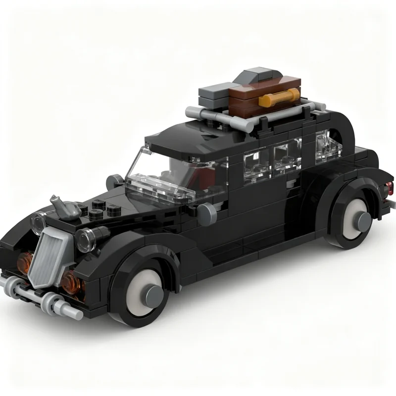 215 elementów MOC Wednesday The Addams Family Model Samochodu Klocki Konstrukcyjne Zabawki Prezent na Boże Narodzenie DIY Kreatywny Pomysł Edukacyjny