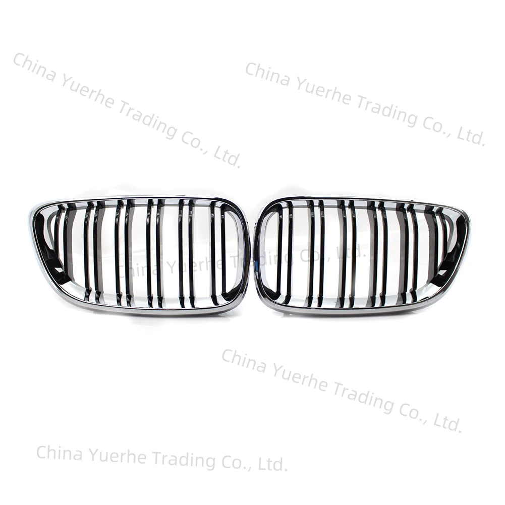 

Car Styling Double Slat Front Grille For BMW F23 F22 F87 M2 2Series 2014 2015 2016 2017 2018 Chrome Gloss Black