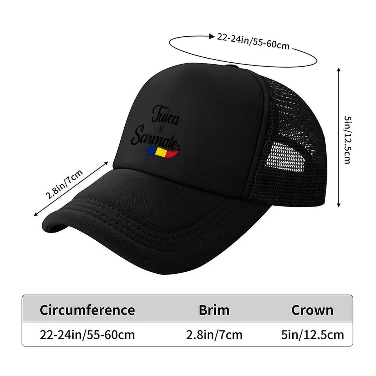 One Romanian Flag, an Adjustable Visor Suitable for All Seasons. A Must-have Fashionable Item, an Id 2026 Mesh Baseball Cap