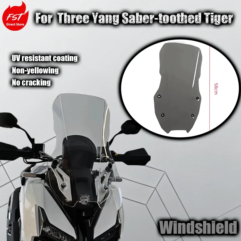 For SYM Sabertooth modified straight-line windshield heightening accessories