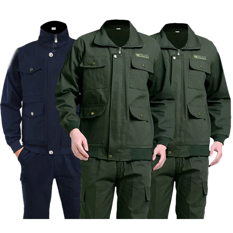 Work Uniform For Men Workshop Warehouse Factory Mechanic Garage Security Working Cloth Uniform Wear Resistant Anti Scald