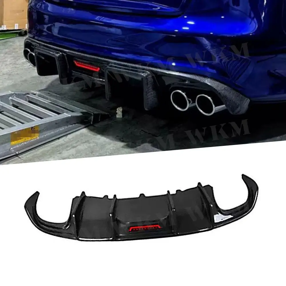 

Carbon Fiber Front Rear Bumper Lip Diffuser Spoiler for Audi A5 Sline S5 Sport Coupe 2008-2011 Not Standard With LED Light FRP