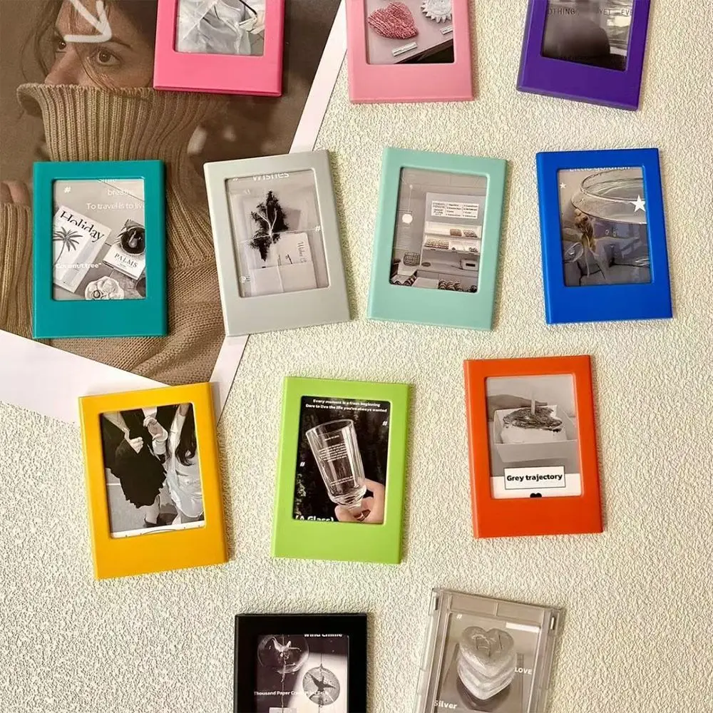 Funny Magnetic Instant Camera Photo Frame 3 inches Star Photo Fridge Magnet Colorful Picture Display Holder for Home Decoration