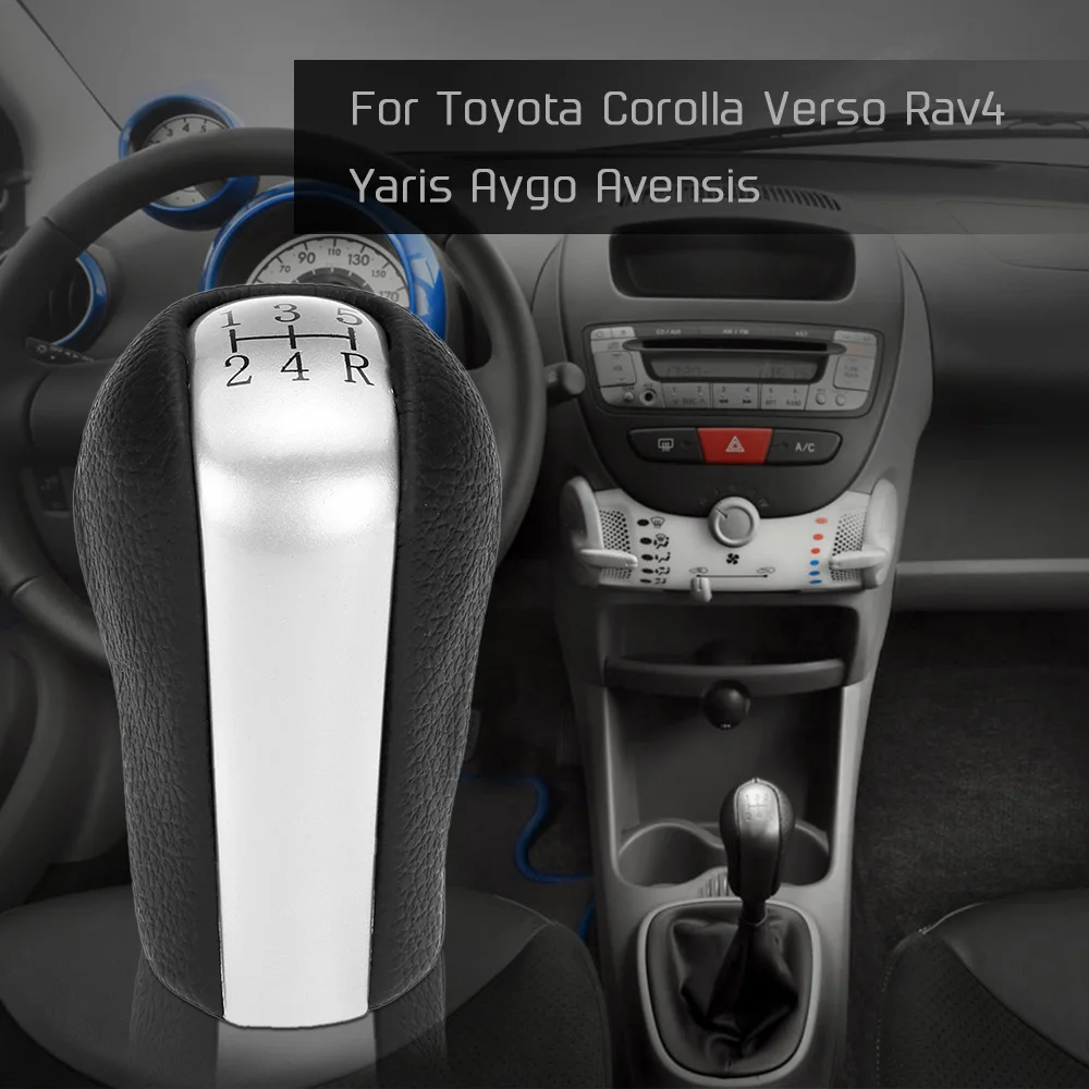 Для Toyota Corolla Verso Rav4 Yaris Aygo Avensis автомобильные аксессуары 5-скоростная ручка переключения передач Замена вставки