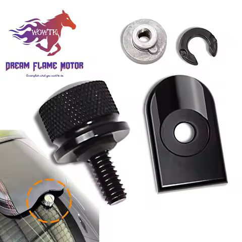 1/4"-20 Thread Mount Screw Motorcycle Rear Fender Seat Bolt Nut Kit For Harley Sportster 883 Street Bob Softail Road Glide Dyna