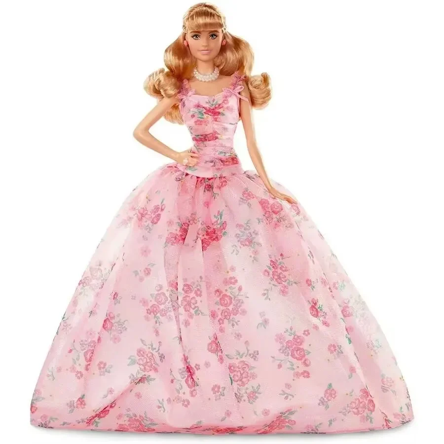 Original Barbie Signature Collector 2018 Happy Birthday Wishes Doll For Girls Genuine Princess Barbie Toys For Children