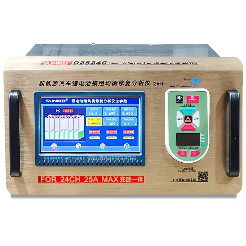 

SUNKKO D2524C 25A Integrated Charging and Discharging Equalizer New Energy Vehicle Lithium Battery Equalizer Battery Analyz er