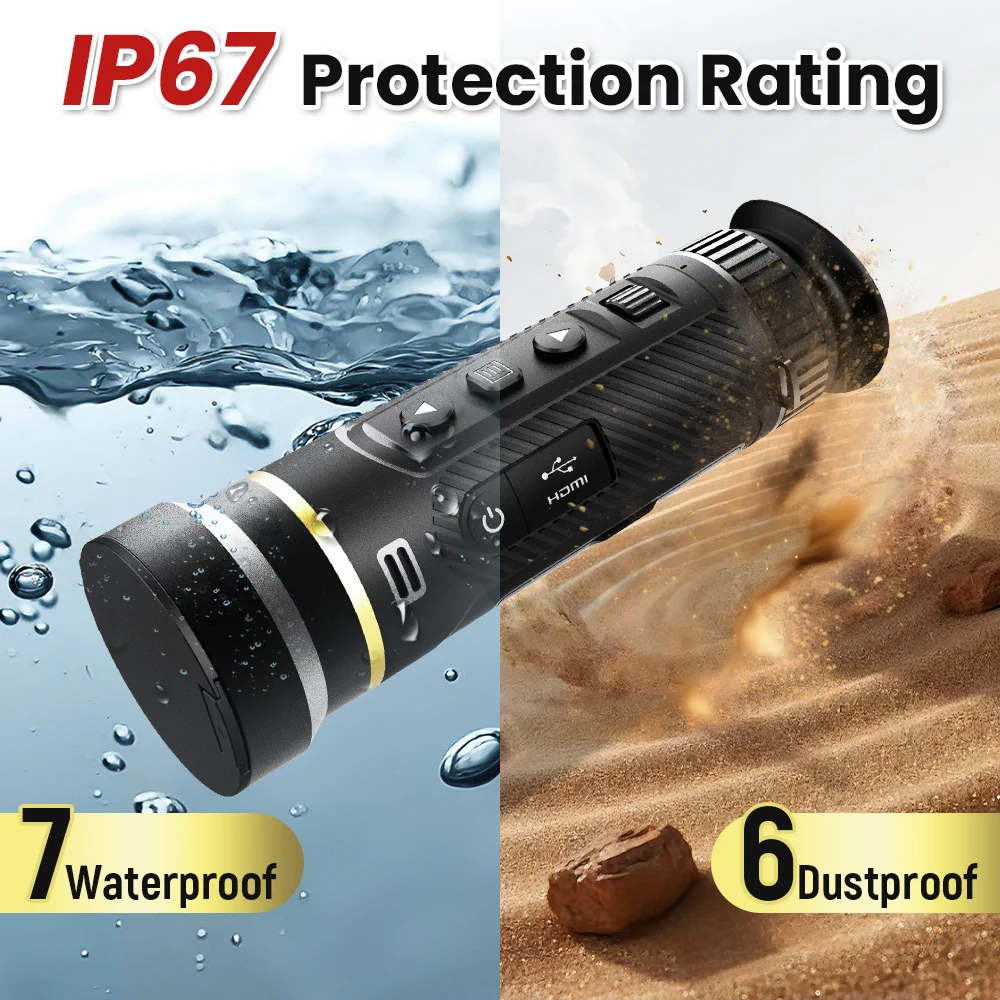 Infrared Thermal 50mm Lens Monocular with 0.39-inch CMOS for Night Vision Outdoor  and Observation  Scope