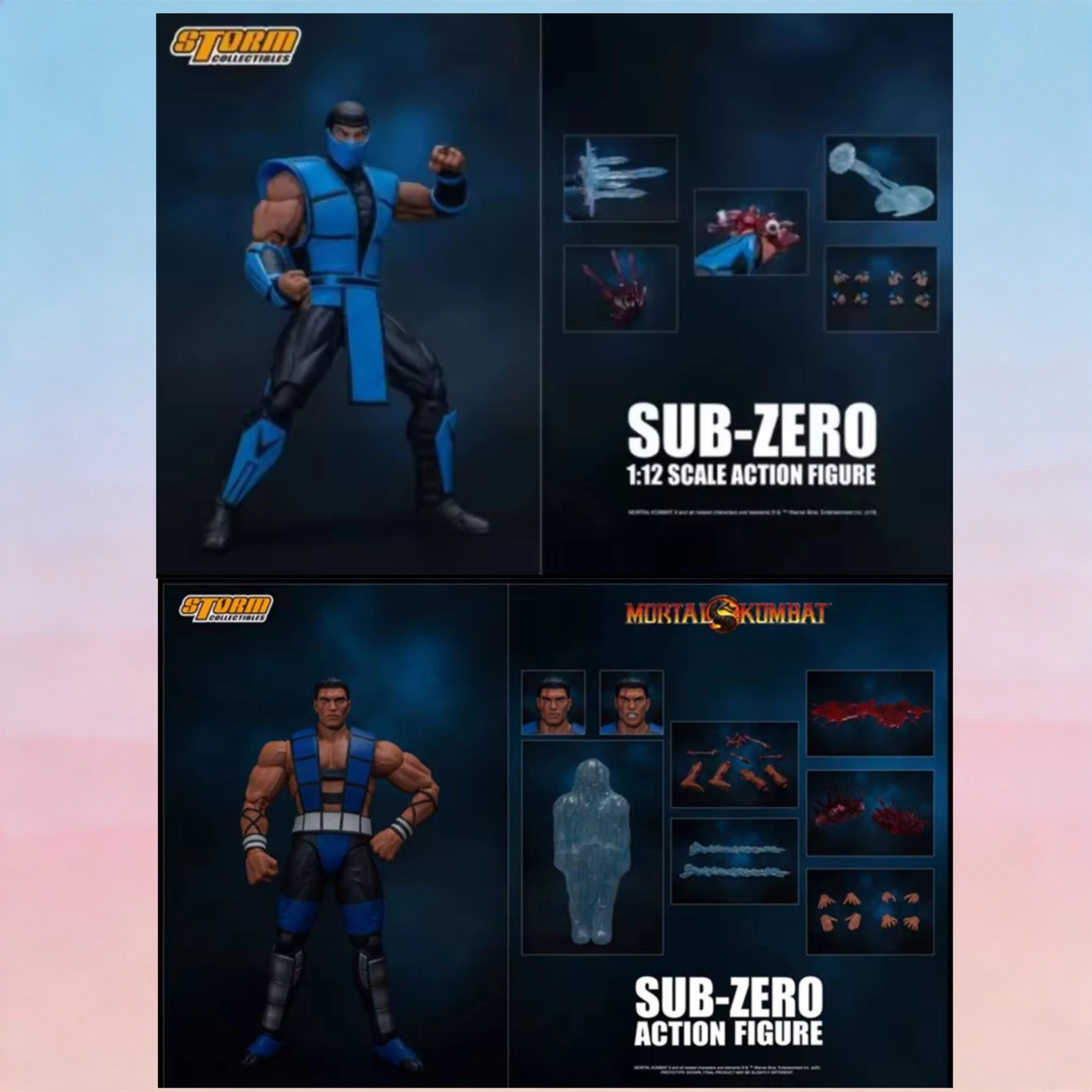 

In-stock Storm Toys Mortal Kombat Sub-Zero Ninja 1/12 Action Figure Model Collectible Gift