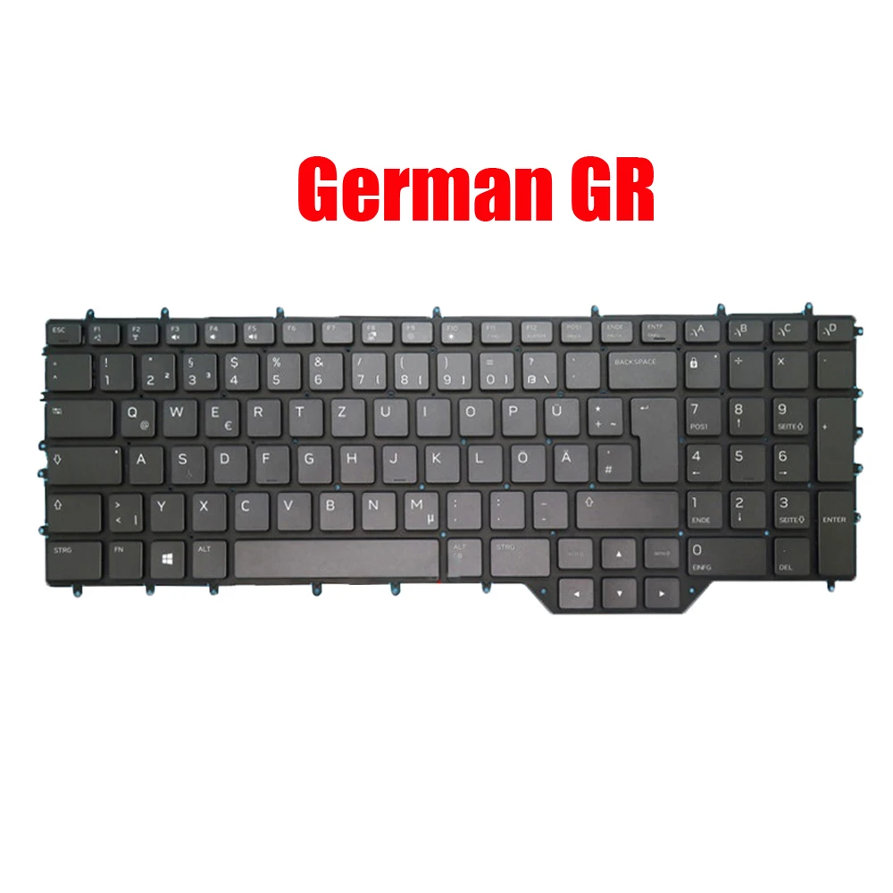 Laptop Keyboard For Alienware Area-51m R2 English German Japanese United Kingdom US GR UK JP Backlit