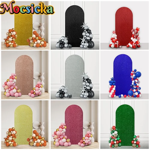 Mocsicka Fondo de arco brillante cubierta brillante suave bebé cumpleaños boda foto telón de fondo fotografía decoración accesorios de fotografía estudio