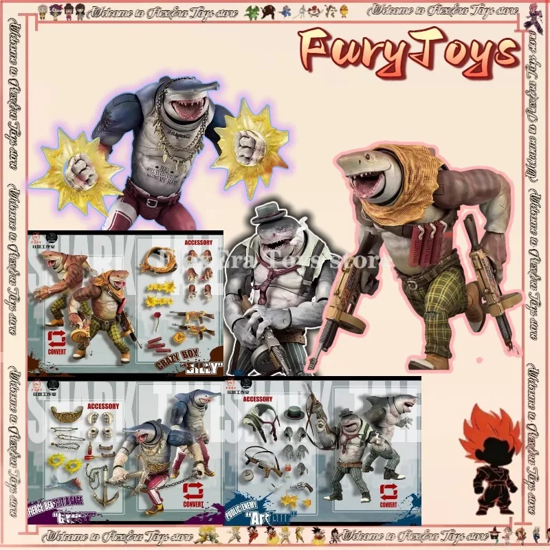 

В наличии: Фигурки Fury Toys серии Abyss Force, масштаб 1/12, белая акула и тигровая акула, подвижные фигурки, версия Angler Fish. Лимитированная серия