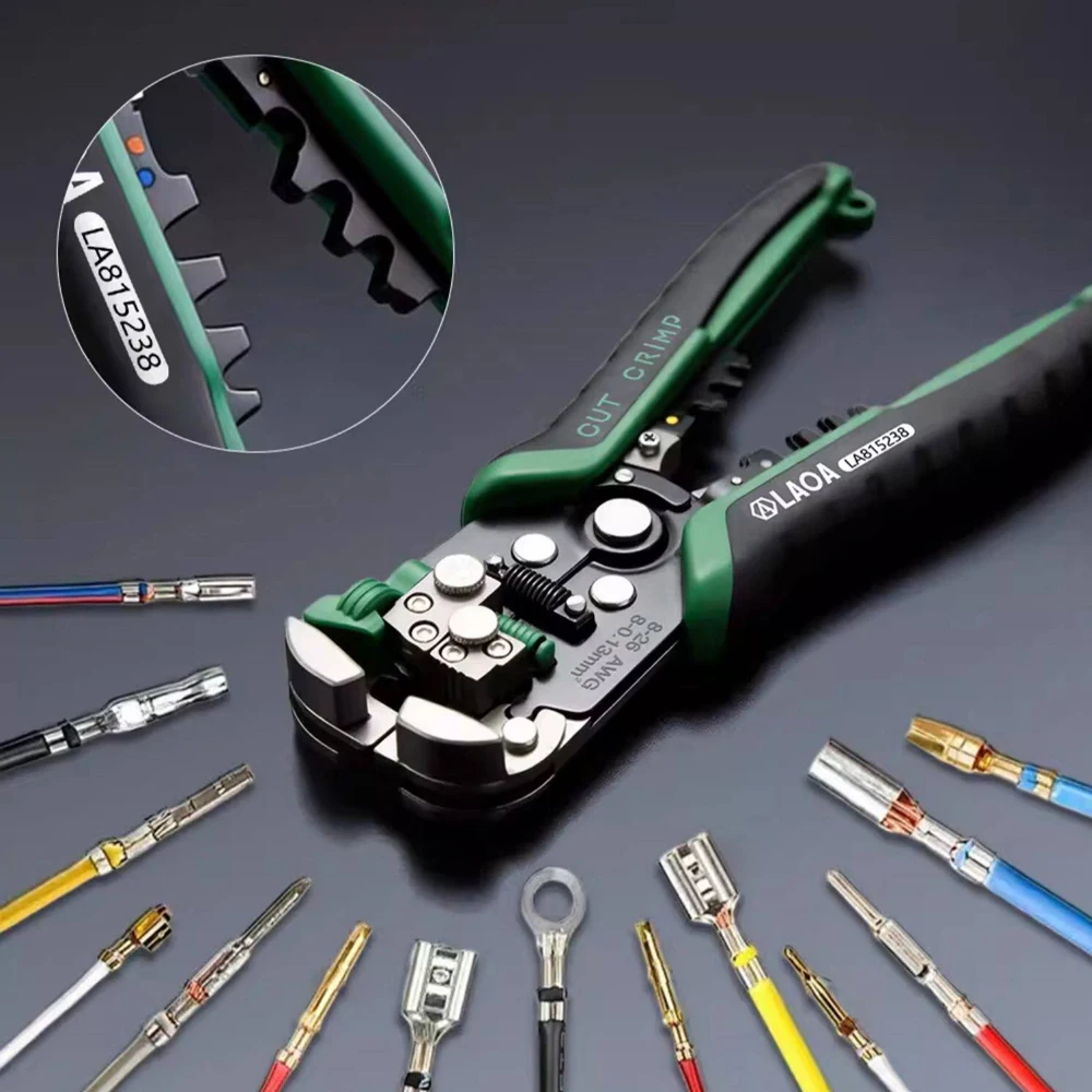 

LAOA Professional Automatic Wire Stripping Pliers Terminal Crimping Tool Taiwan Origin