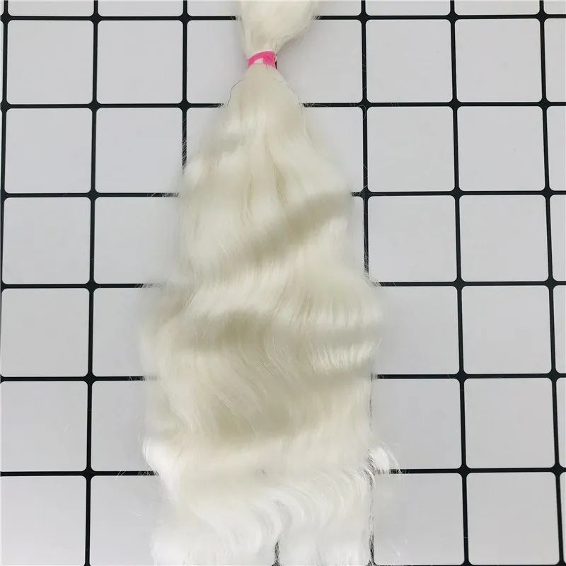 Muñeca Reborn de alta calidad, peluca de Mohair de muchos colores, negro, blanco, colores café claro, accesorios para el cabello