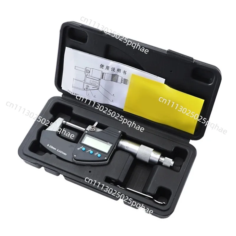 Large Screen Digital Display Metric Micrometer 0-25Mm Outer Diameter Micrometer Accuracy 0.001Mm Spiral Micrometer