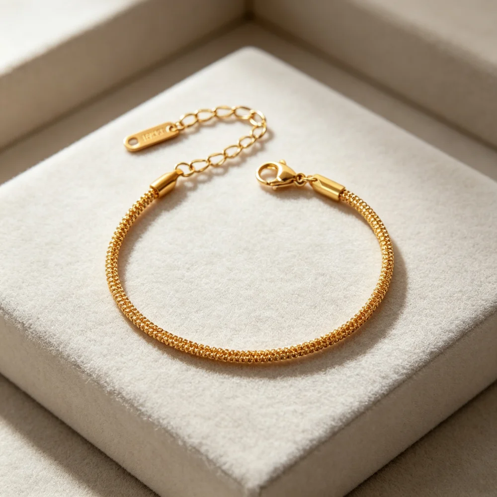 Trendy Golden Chain Bracelet Adjustable Size For Women Charm Jewelry Exquisite Wrist Decoration Romantic Gift