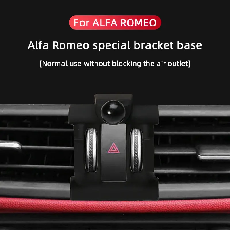 

For Alfa Romeo STELVIO coupe SUV 2022 2021 2020 2019 2018 2017,Giulia Car Mobile Phone Holder Base,Fixed Bracket Mount Fasteners