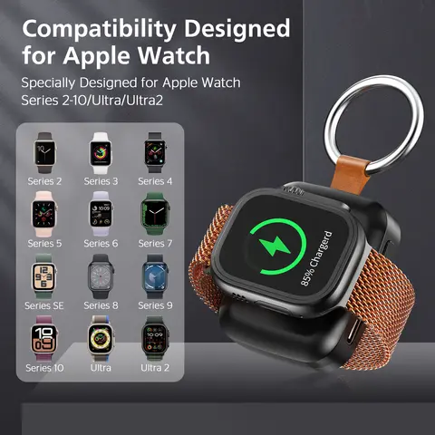 Portable Power Bank For MagSafe Charger Mini External Battery For Apple Watch Wireless Charger