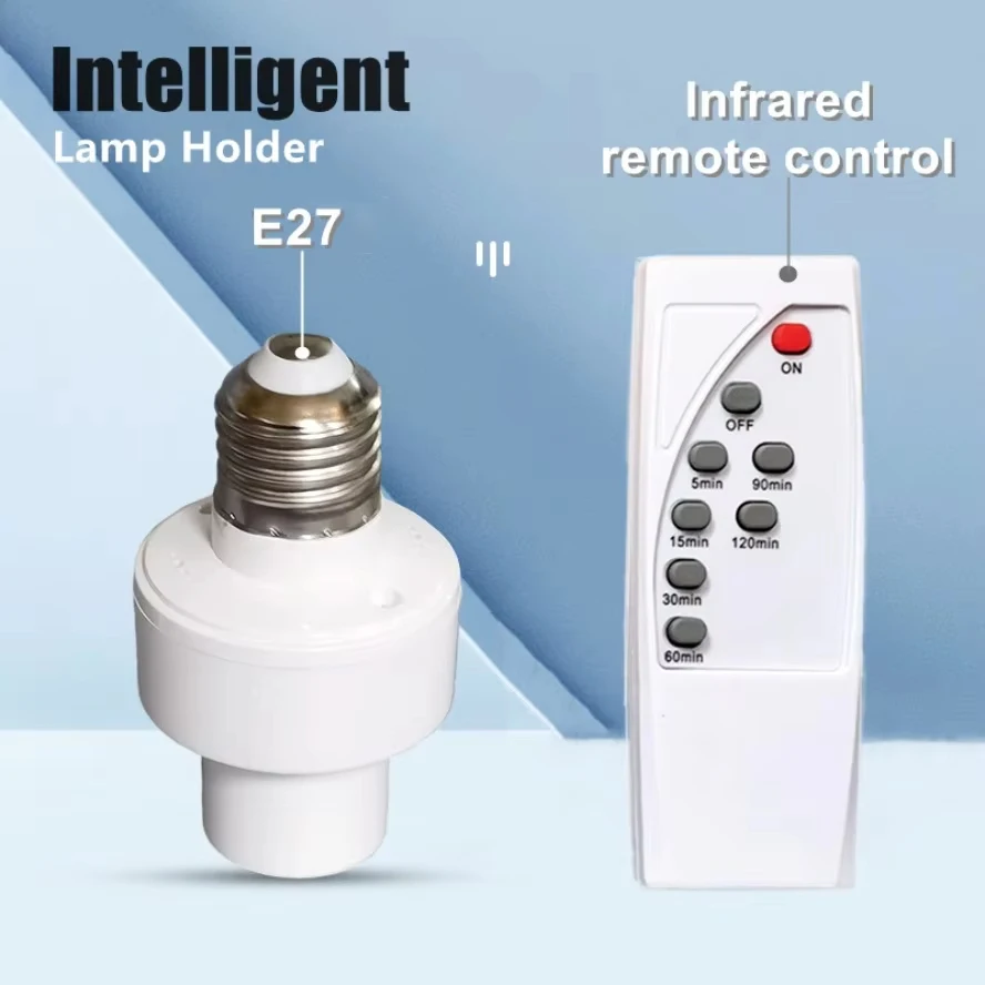Portalámparas LED inteligente convertible por infrarrojos E27 AC85-265V con control remoto IR, imprescindible para personas perezosas, comodidad garantizada