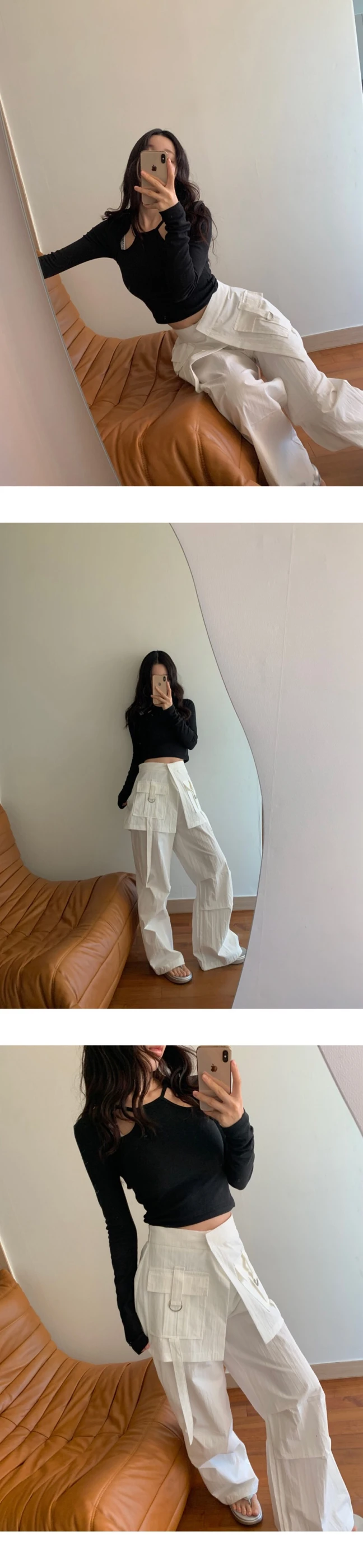 

Свободные повседневные брюки-юбка для женщин, широкие брюки-карго с высокой талией, длинные хлопковые брюки для работы, весенний сезон