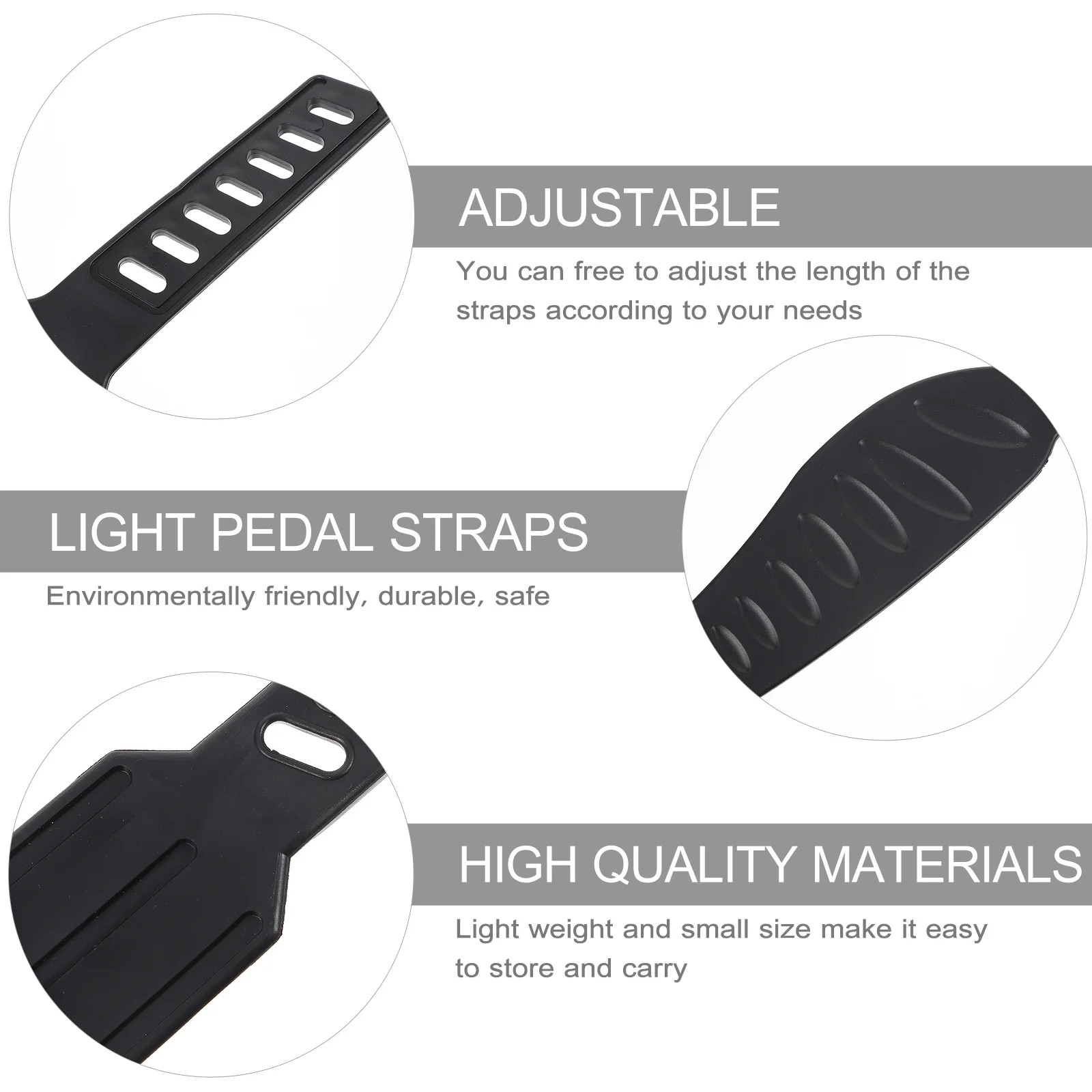 

4pcs Adjustable Foot Strap For Bike Pedals Lightweight Non-Slip Cycling Straps For Home Gym Workout Stationary Cycling Exercise