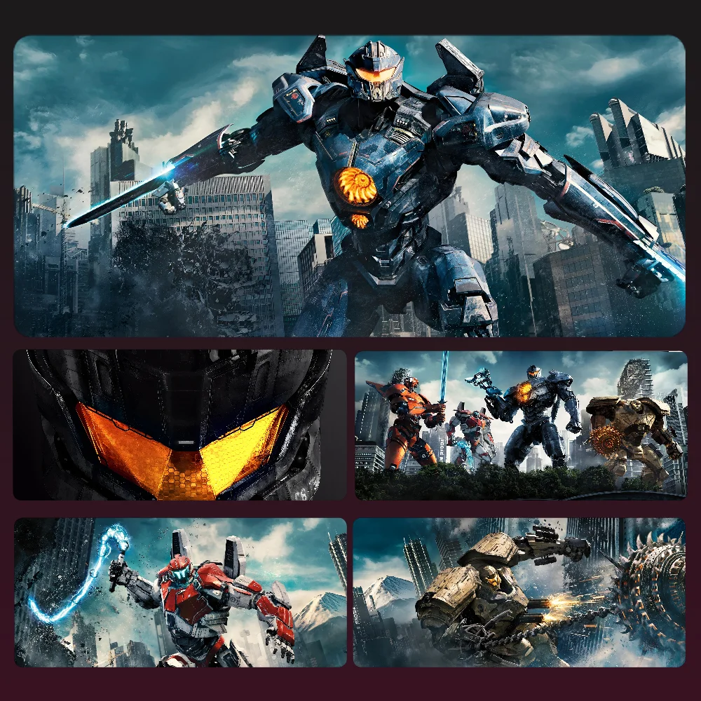 

super hero P-Pacific-Rim Uprising Mousepad Mouse Mat Desk Mat With Pad Gaming Accessories Prime Gaming XXL Keyboard Pad