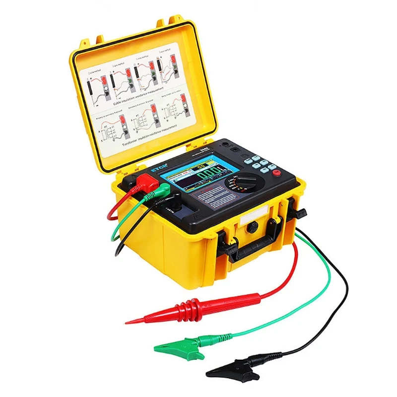 Touch Screen a colori batteria integrata Tester di resistenza di isolamento ad alta tensione ricaricabile 5KV 10KV