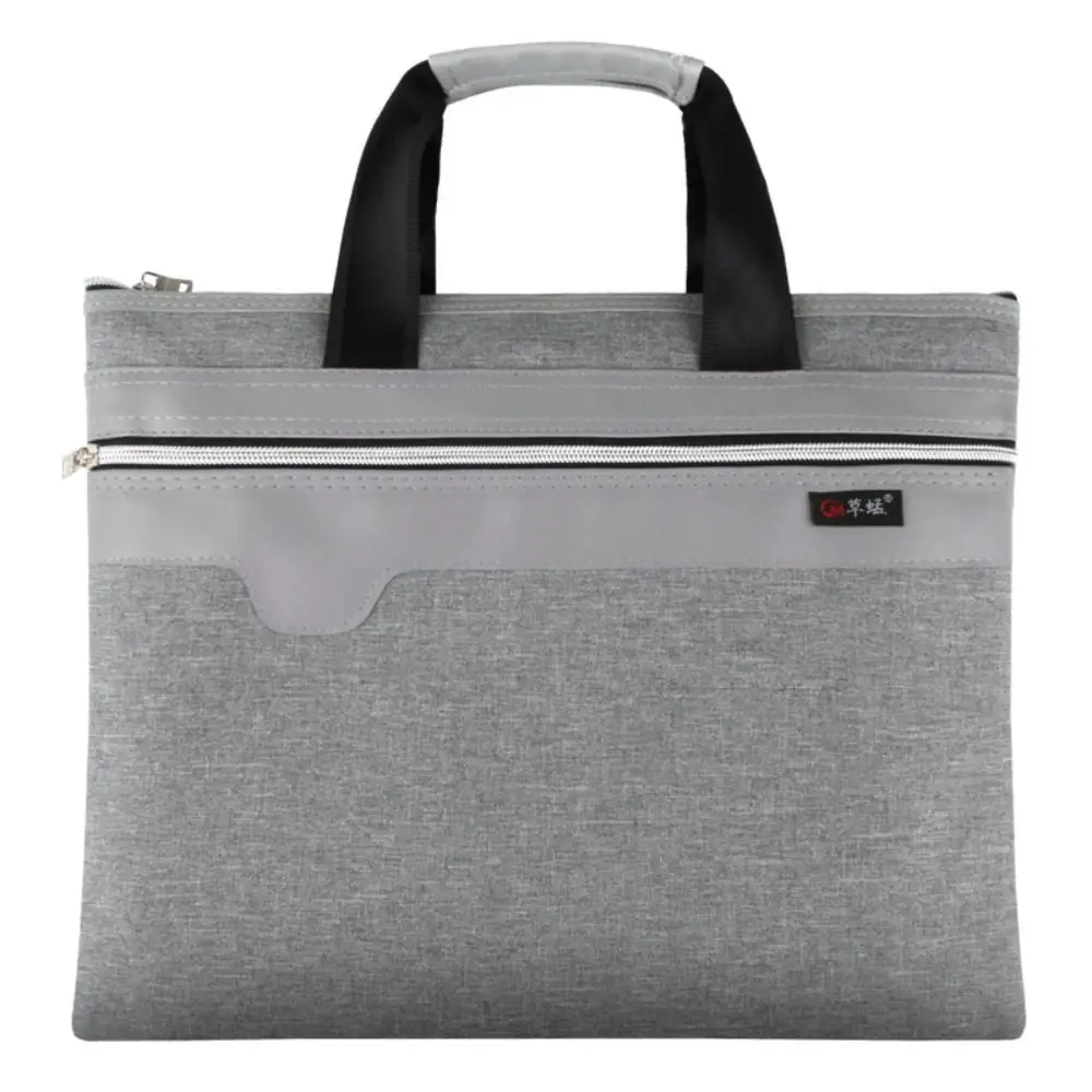 Large Capacity Documents File Bag Oxford Cloth Zipper Closure Business Briefcase Waterproof Paper Organizer A4 File Folder