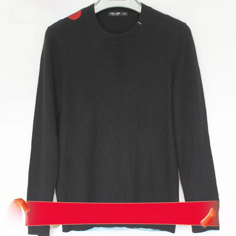 

Casual round Ne Long Sve Sweater Q9DMS005S 0053S Versatile Color Wool Blend Knitwear for Men Youth Daily Wear