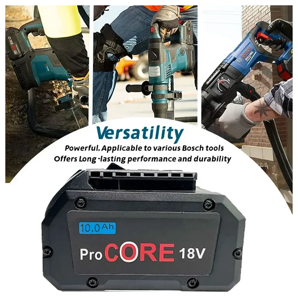 New 18V 8.0/10/12 Ah For Bosch Professional System Cordless Tool BAT609 BAT618 GBA18V8 21700 Battery ProCORE Replacement Battery