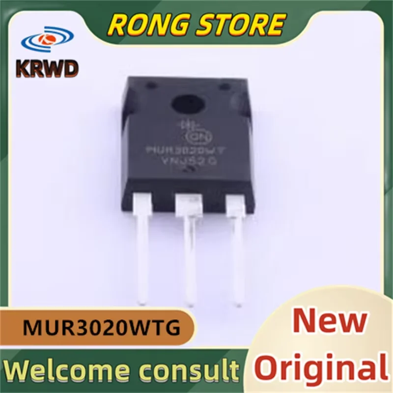 (5PCS)  MUR3020WT  New and Original Chip IC MUR3020WTG  MUR3020 200V/15A TO-247AD