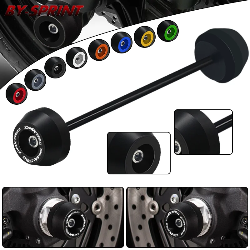 For TMAX560 TMAX 560 Tech MAX 2020-2022 2023 2024 Motorcycle CNC Rear Axle Fork Wheel Protector Crash Sliders Pad tmax560