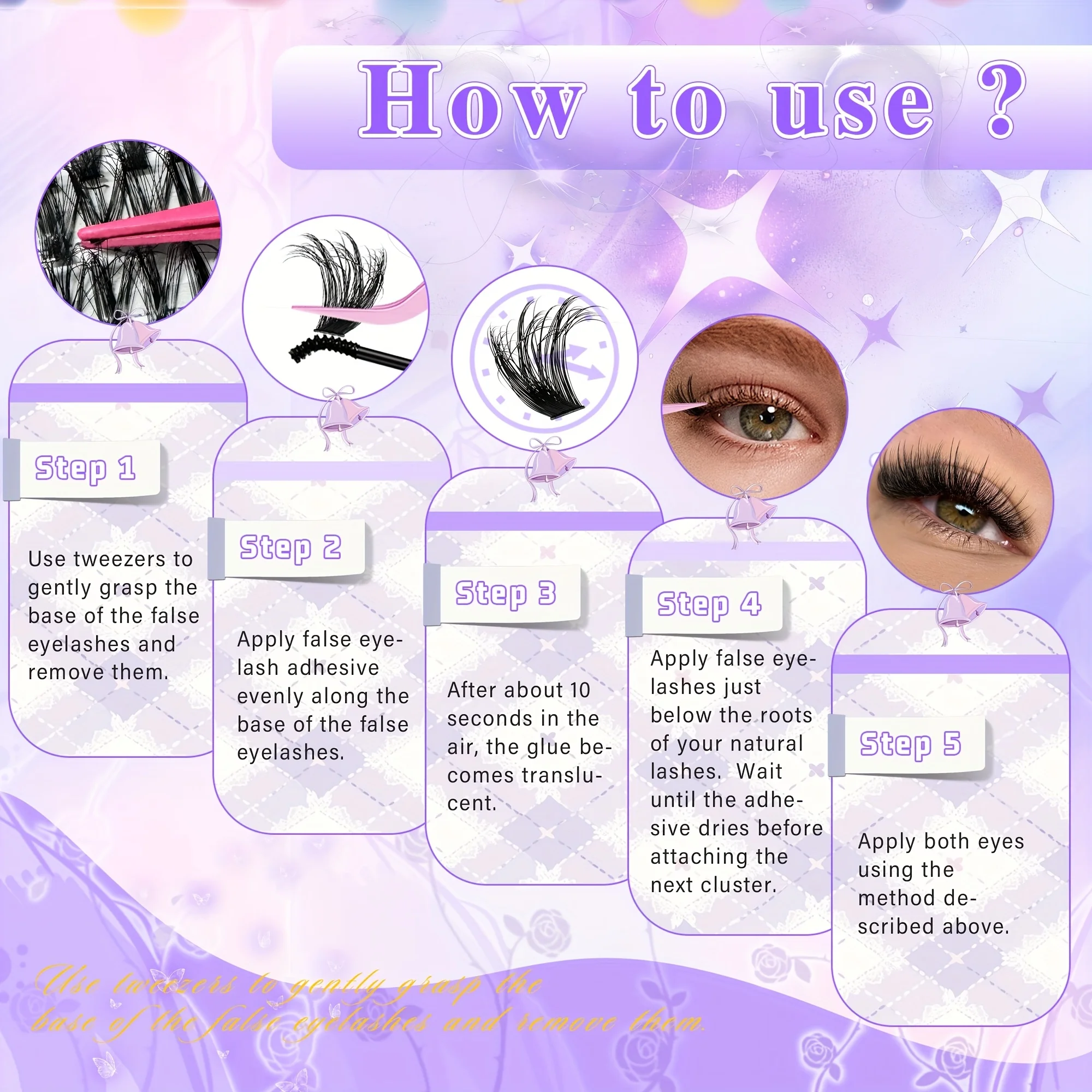 30D40D50D60D Mixed styles, 9-16mm Mixed lengthsD Curved Vacation Lash Sets Suitable for all kinds of festivals and stages.