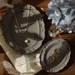 Creative Photo Frame Concrete Tray Silicone Mold Mirror Frame Plaster Candlestick Gypsum Jewelry Display Tray Plate Resin Mould