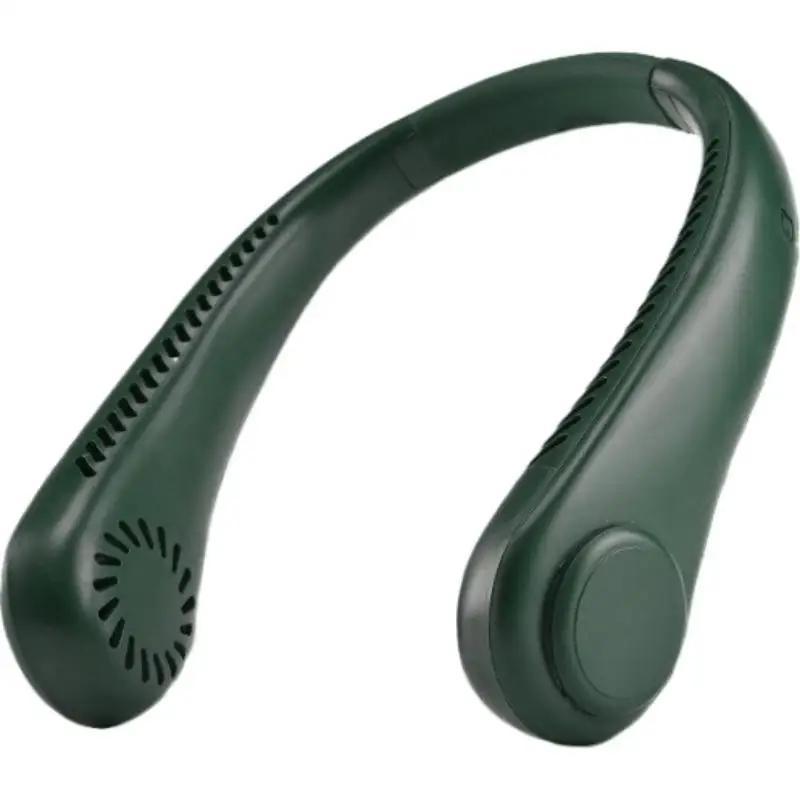 Tragbarer blattloser Nackenventilator, 5000 mAh, wiederaufladbarer persönlicher Kühlventilator, 5-Gang, leiser, tragbarer Ventilator für Reisen, Sport, Outdoor