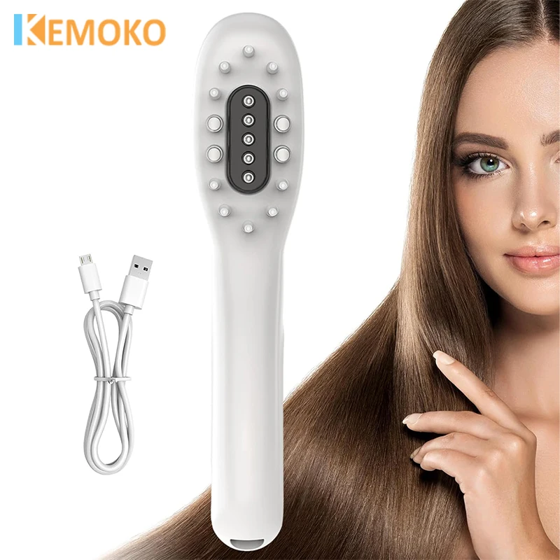 

Electric Scalp Massage Comb Microcurrent EMS for Hair Growth Red Blue LED Light Therapy Microcurrent Vibration Stronger Hair