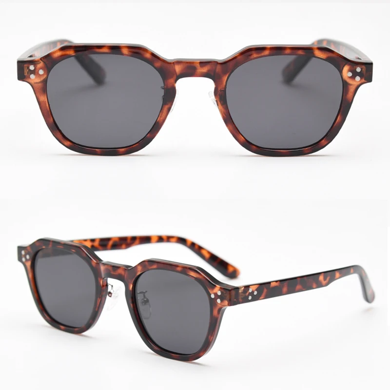 Peekaboo Retro-Sonnenbrille im koreanischen Stil für Damen, TR90-Rahmen, Polygon-polarisierte Sonnenbrille, UV400, männlich, grün, braun, 2023, Sommer – Detail 14