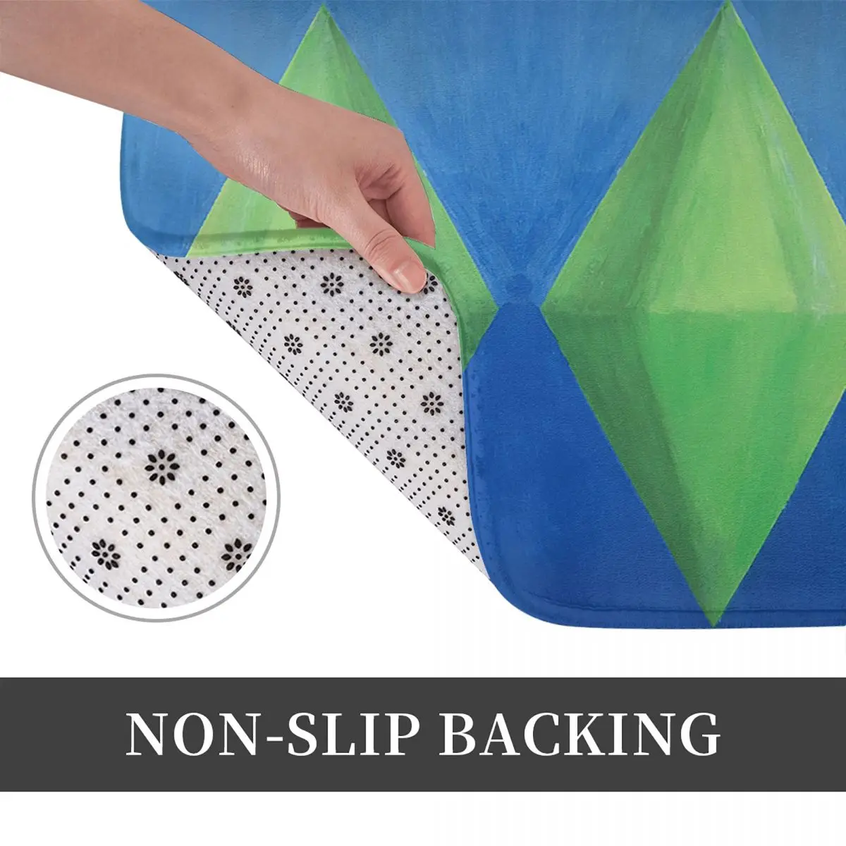 Sims 4 Plumbob عدم الانزلاق ممسحة الكلمة حصيرة مكافحة ارتداء السجاد البساط للمطبخ مدخل المنزل الحمام غرفة المعيشة مسند القدم الحصير