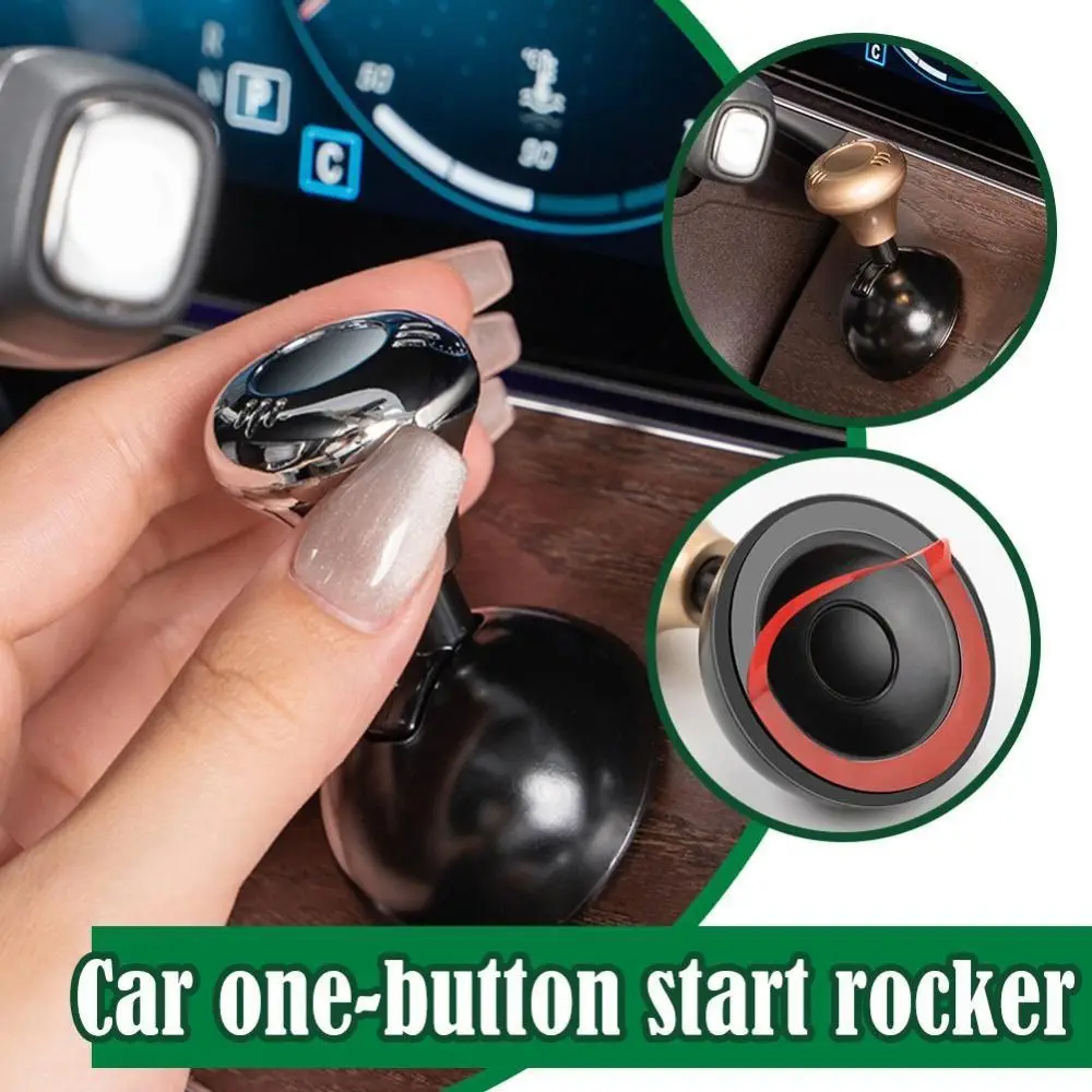 

Push To Start One-Touch Button Rocker Ball-Shaped Portable Start Button Cover Decorative Decoration Sticker Car Joystick Starter