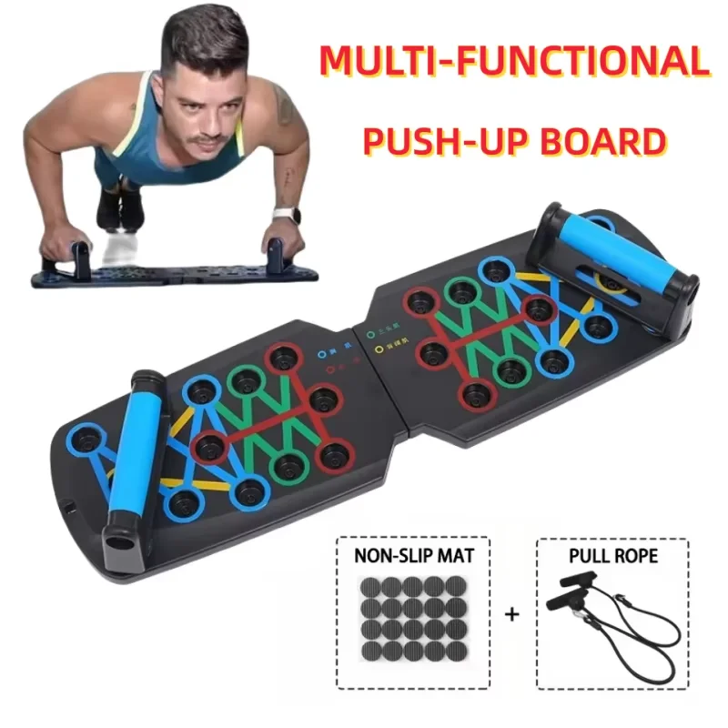 Equipamento de Treinamento de Fitness Multifuncional Portátil para Homens, Prancha de Flexão para Musculação, Equipamento Dobrável para Queima de Gordura para Meninas em Casa