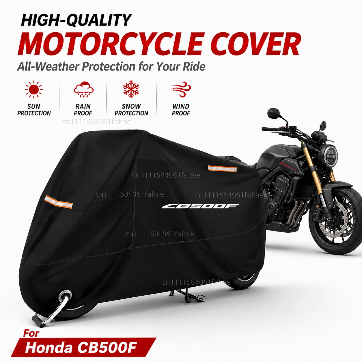 Cubierta impermeable para motocicleta, para exteriores, para todas las estaciones, a prueba de polvo, protección UV, cubierta para lluvia para Moto y Scooter, para Honda CB500F CB 500F CB500 F