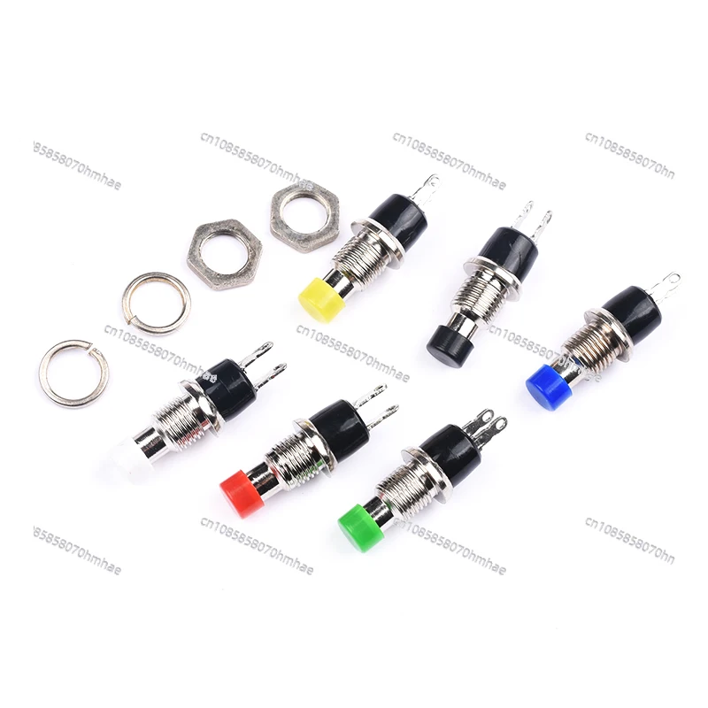 

For Momentary 100PCS PBS-110 Push Button Switch Mounting Hole 7mm